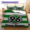 Hannover 96 Custom Name Pattern Bedding,Quilt Set Quilt Cover Pillowcase Home Birthday Gift(1 * duvet cover + 2 * pillowcase, without core)