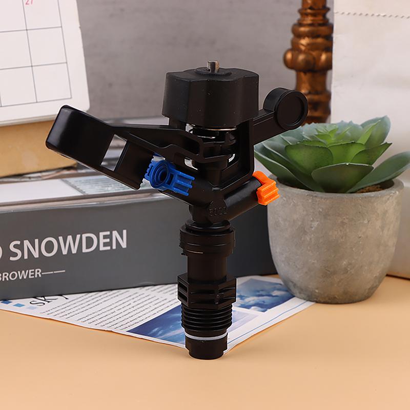 Вращающийся дождеватель для полива газона с автоматическим вращением на 360 градусов, распылительная головка с двумя отверстиями, насадка для полива сада и двора