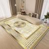 Luxury Big Size Carpet Living Room Gold Senior Coffee Tables Mats Non-slip Bedroom Decoration Rug Soft Sofa Table Mat Washable