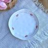 Ins ветер нерегулярная цветочная ручная керамическая тарелка для торта, милая подглазурная цветная высокоценная десертная тарелка для хлеба глубокая тарелка