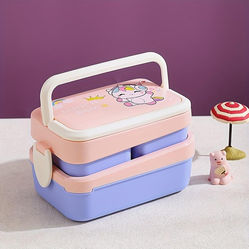 1500ML Cute Lunch Box For Girls School Kids Plastic Picnic Bento Box Microwave Food Box With Compartments Storage Containers