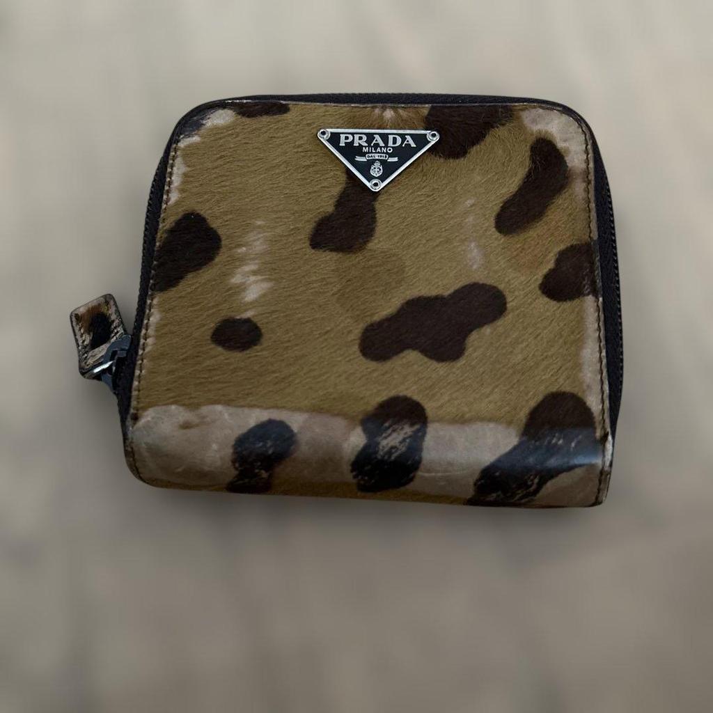 Used PRADA Leopard Print Bifold Wallet