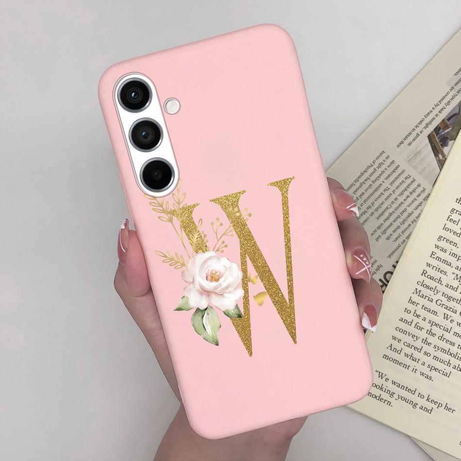 For Samsung Galaxy A54 5G Phone Case Creative Name 26Letter Thin Silicone Cover For SamsungA54 GalaxyA54 A 54 Bumper Shell Coque