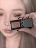 Retro Rich Chocolate-Colored Wave-Patterned Single-Color Eyeshadow Palette, Multi-Use Cream for Smoky Makeup with Intense Sparkle