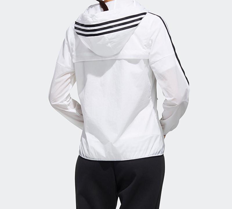 adidas Куртки Женские Белые С Капюшоном Умеренные Другие FT2881