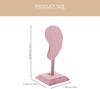 HONMEET Pink Linen Ear Shape Earring Display Stand Ear Stud Holder Jewelry Organizer for Presentation and Photography Fashion Style