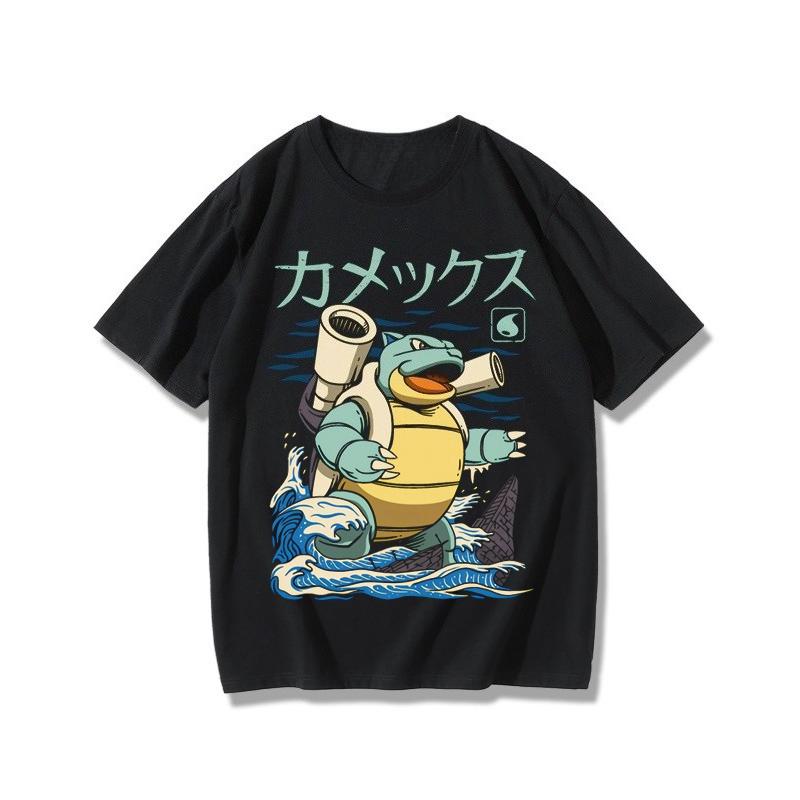 Peripheral Products T-Shirt Squirtle Frog Seed Gengar Fire-breathing Dragon Kabi Beast Peripheral Short Sleeve