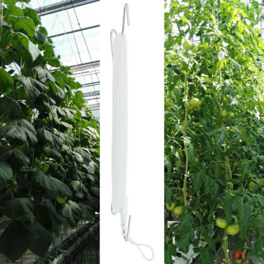 Greenhouse Vine Support Hooks 10 Pack with 10m Nylon Rope for Tomato Cucumber Bean Melon Plant Hanging and Securing