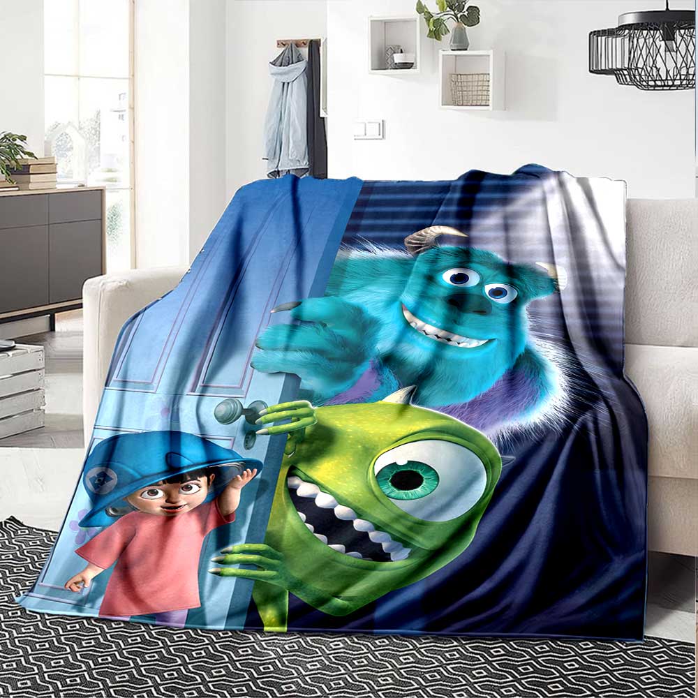 Monsters University Adventure Gift Blanket Soft Warm Cozy Great Picnics Four Seasons Multipurpose Digital Print Unique Gift for Family Camping Y7