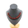 Stones and Minerals. Necklace 20 Beads Red Agate 8 Mm. Stainless Steel Chain Necklace Women Men. Customizable Size.