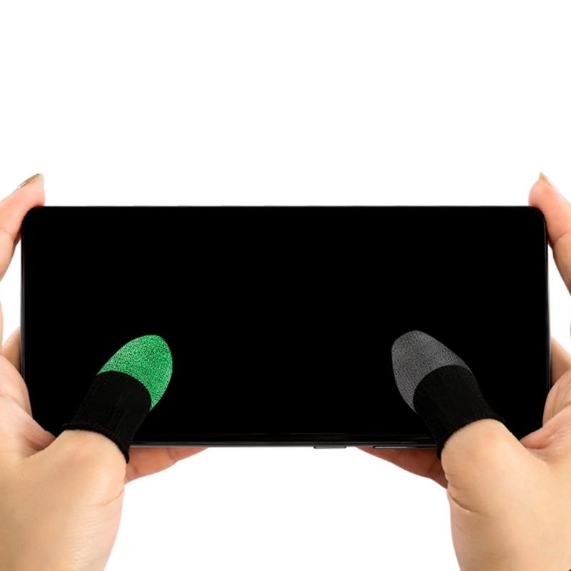 1 пара накладки на большой палец, дышащие накладки на пальцы, противоскользящий чехол для мобильных игр, влагоотводящие светящиеся накладки на пальцы
