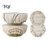 Breathable Fabric Covers for Fermented Dough Sourdough Jars Covers, Reusable Elastic Linen Bowl Retro Striped Zero Waste Plastic Wrap Alternatives