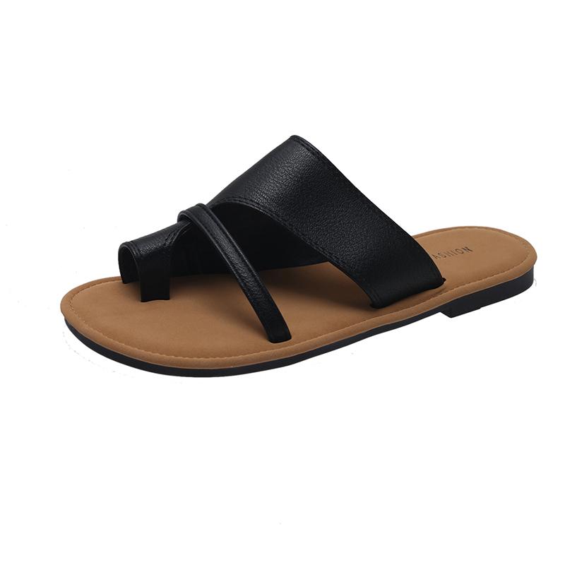 2024 Обувь для женщин Горячие продажи Низкие резиновые шлепанцы Женские тапочки Лето Женские пляжные Плоский стиль Скандал Ретро Рим