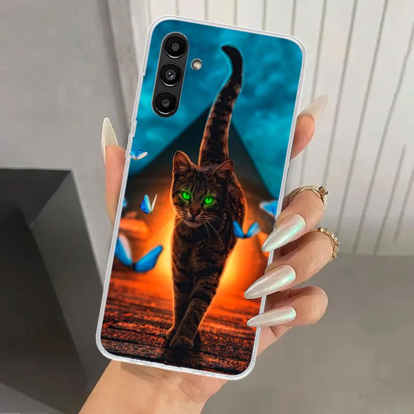 Крутой чехол для телефона с изображением большого кота-тигра для Samsung Galaxy A17 A16 A37 A26 A36 A57 A56 A15 A25 A35 A55 A14 A24 A34 A54 A13 A23 A33
