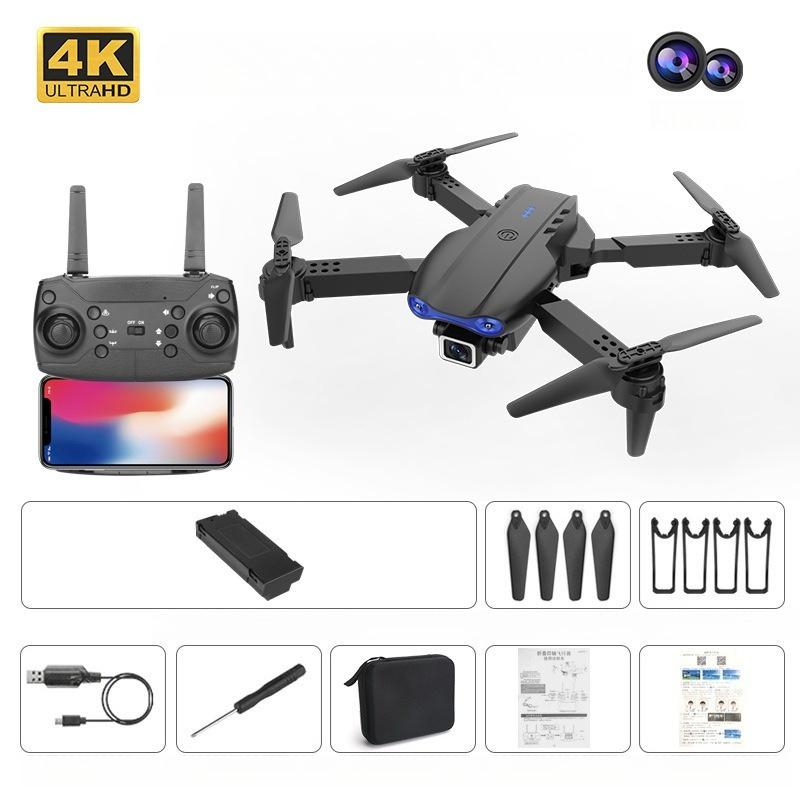 Мини-дрон E99 Pro 4K HD с двумя камерами, складной RC-вертолет, квадрокоптер с датчиком гравитации, игрушка для начинающих