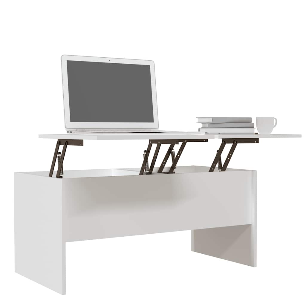 Coffee Table White 102 x 50.5 x 46.5 cm Engineered Wood