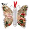Acrylic Cash Display Christmas Gift Ornament, Butterfly Money Holder with Built?in Present Clear Compartment, Holiday Hanging Ornament for