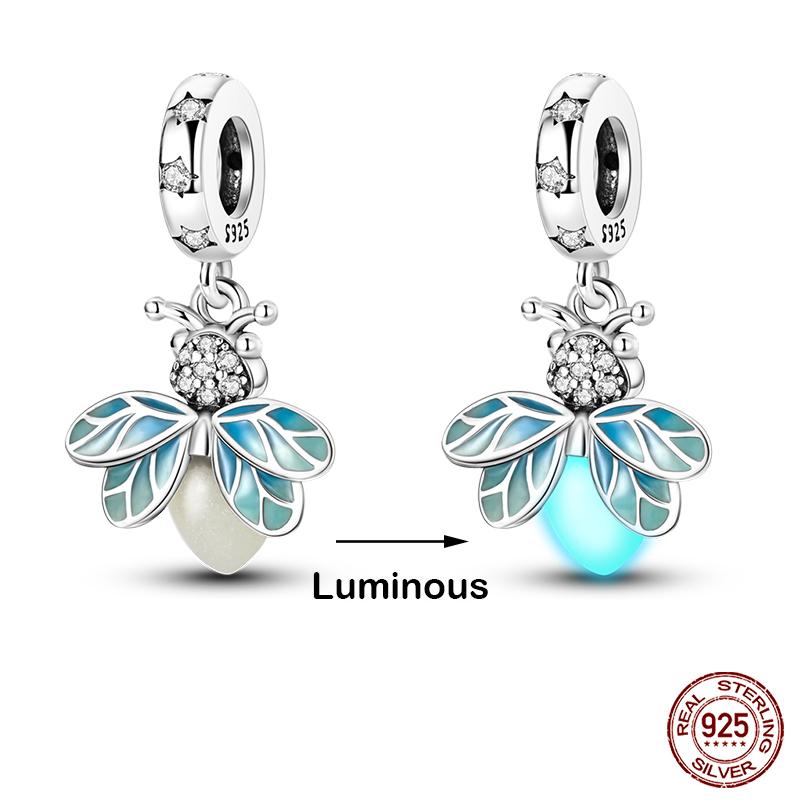 Copper Glow In The Dark Firefly Honeybee Star Charms Beads Fit Qikaola Original Bracelets Fine Diy Jewelry Gift