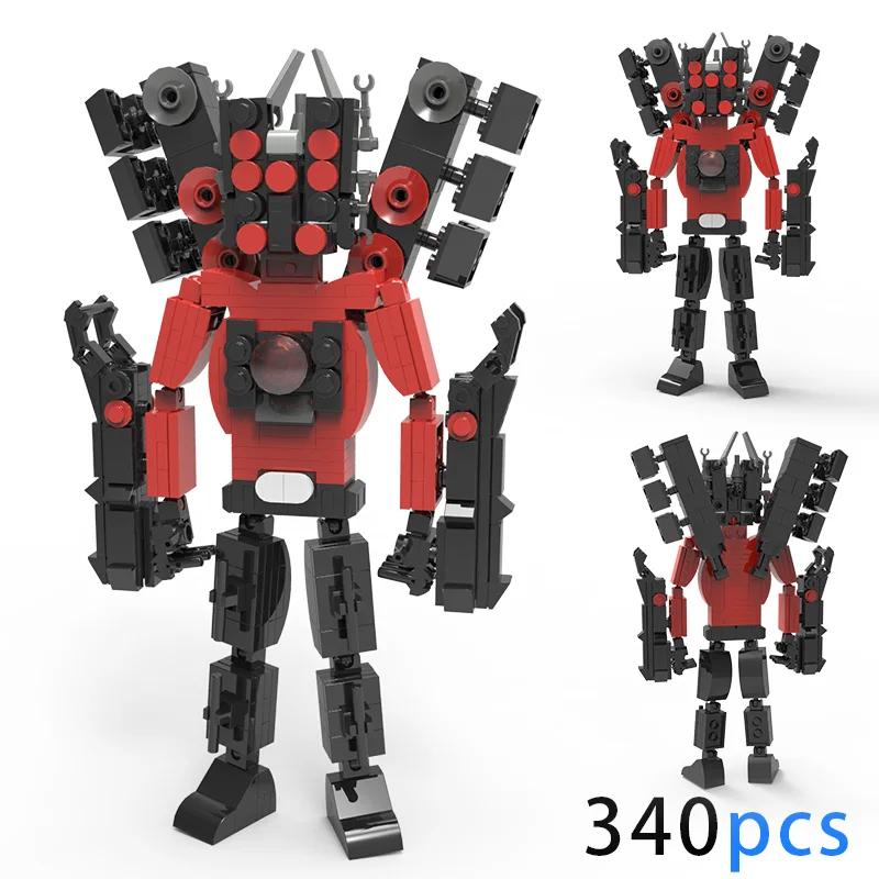 Набор строительных блоков Skibidi Toilet Titan Speakerman, TV Man, Cameraman - 445 деталей Коллекционные игрушки-конструкторы с персонажами для детей