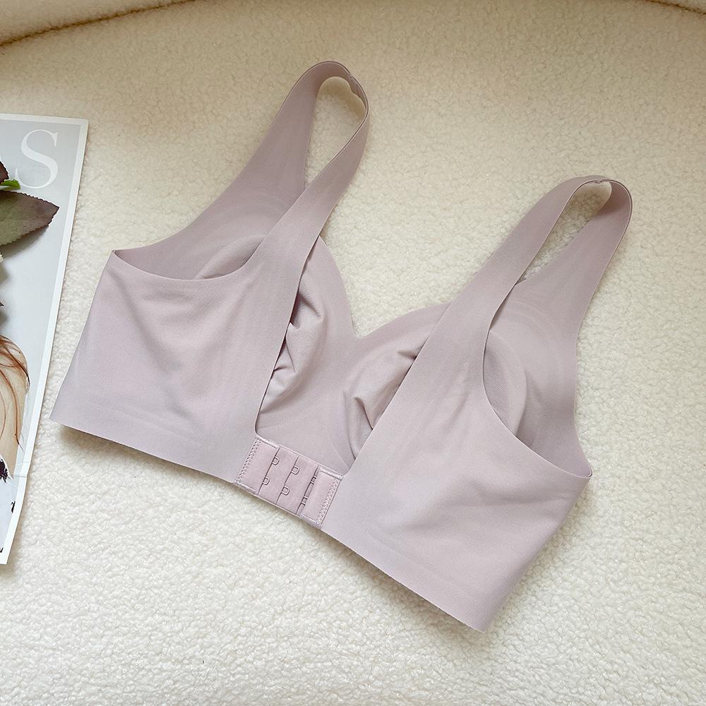Ультратонкий бесшовный спортивный бюстгальтер с заячьими ушками и широкими бретелями