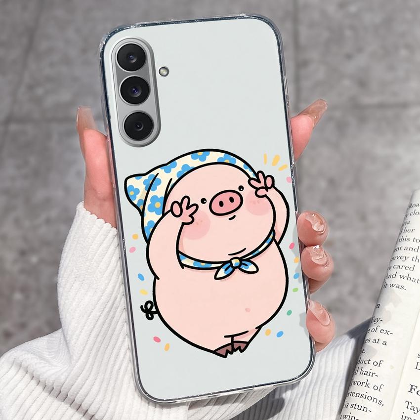 Прозрачные чехлы для телефона для Samsung M36 M35 M34 M33 M32 M31 M30 M80s M60s M62 M56 M54 M53 M51 Чехол из мягкого ТПУ с рисунком счастливой лягушки для Samsung