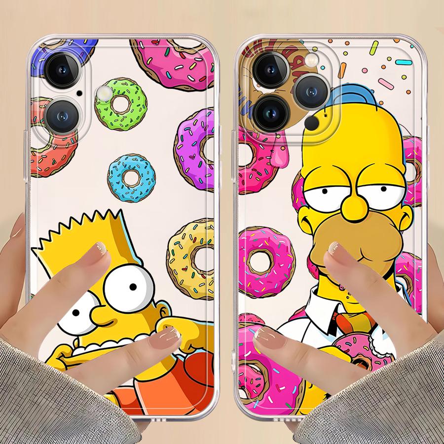 Милый чехол-бампер The S-simpsons для iPhone 17 Pro Max Air XR 16 11 12 Mini 13 Pro XS Max 7 8 14 Plus 15