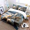 Polar Bear Family in Snow Bedding Duvet Cover Set  (1*Duvet Cover 2*Pillowcases, without duvet insert)