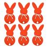 6PCS/Set Easter Bunny Felt Cutlery Holder Bag Tableware Knife Fork Cover Bag Party Accessories Happy Easter Party Decorations