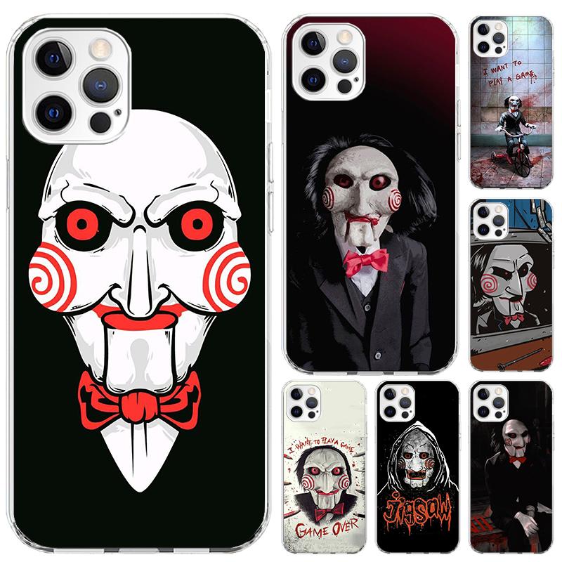 The Jigsaw Killer Horror Phone Case for Iphone 17 Air 16 15 Plus 14 13 Mini 12 11 Pro Max 16E 7 8 SE 2020 Soft Funda Print Shell