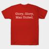 Мужская черная футболка с принтом Glory, Glory Man United, печать на трансферной бумаге без вырезания, хлопковая футболка