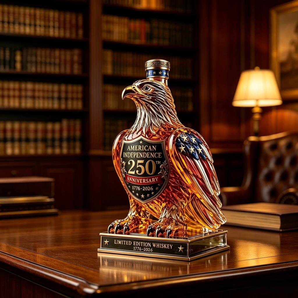 American 250th Anniversary Eagle Whiskey Decanter Eagle Shaped Glass Wine Bottle Creative Borosilicate Liquor Dispenser Bar Decor