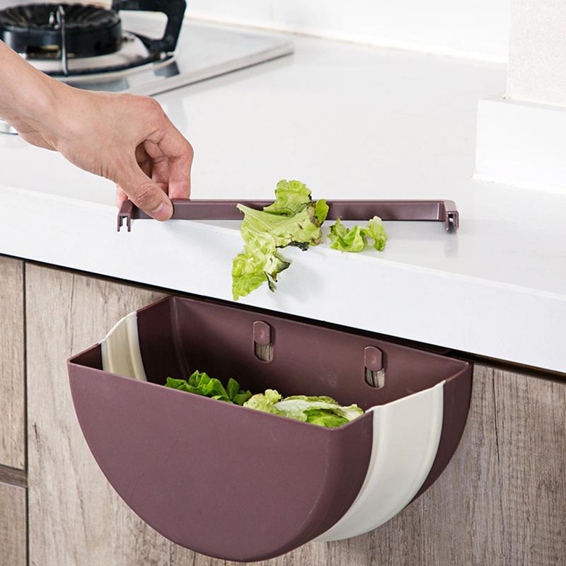 Большой складной кухонный пластиковый ящик для хранения мусора, органайзер для кухонных принадлежностей, корзина для хранения Ki