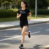 Under Armour Женская спортивная вязаная футболка с круглым вырезом и коротким рукавом