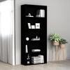 Bookcase - VIDAXL - 801027 - 5 Shelves - Engineered Wood - Matte Black