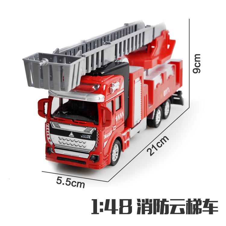 Машинка-симулятор из легкого сплава для моделирования, мусоровоз, пожарная лестница, нефтяной танкер, разбрызгиватель, модель игрушечной машинки для мальчиков и девочек B175