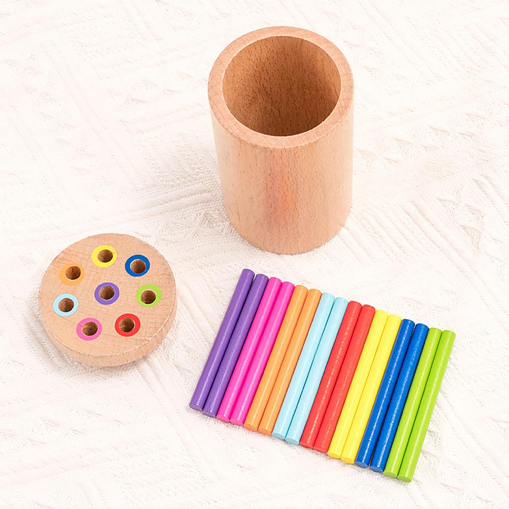 Детская трубка для классификации цветов, 3-6 лет, Сопоставление цветов и форм, Деревянные игрушки