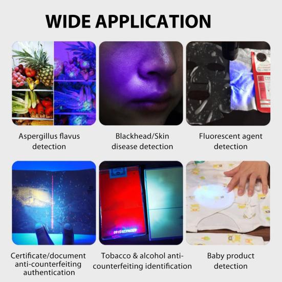 20 Вт Портативный УФ-фонарик 365 нм USB Перезаряжаемый смоляной отверждаемый сухой клей Обнаружение мочи домашних животных Ручная ультрафиолетовая лампа Светодиодный черный свет