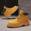 New Fashion Autumn And Winter Men's High Top Martin Boots Students Male Boys Trending Soft Sole Work Shoes Labor Protection Martin Sneakers