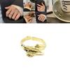 Elegant Korean Style S925 Open Adjustable Ring For Women With Unique Geometric Design