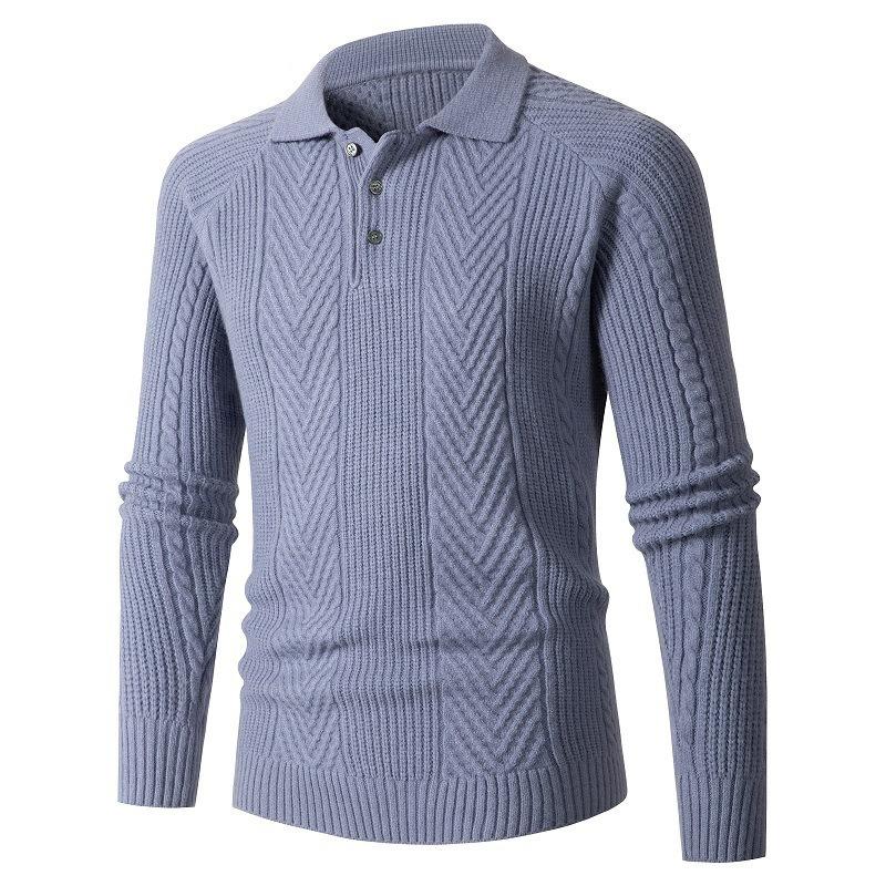 Men's Slim Fit Fashion Collar Knit Sweater