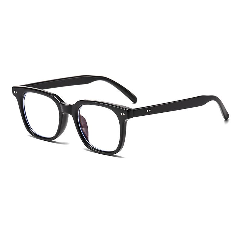 66037 Trend Rice Nail Square Frame Anti Blue Light Flat Glasses 5 Персонализированные простые и тонкие очки