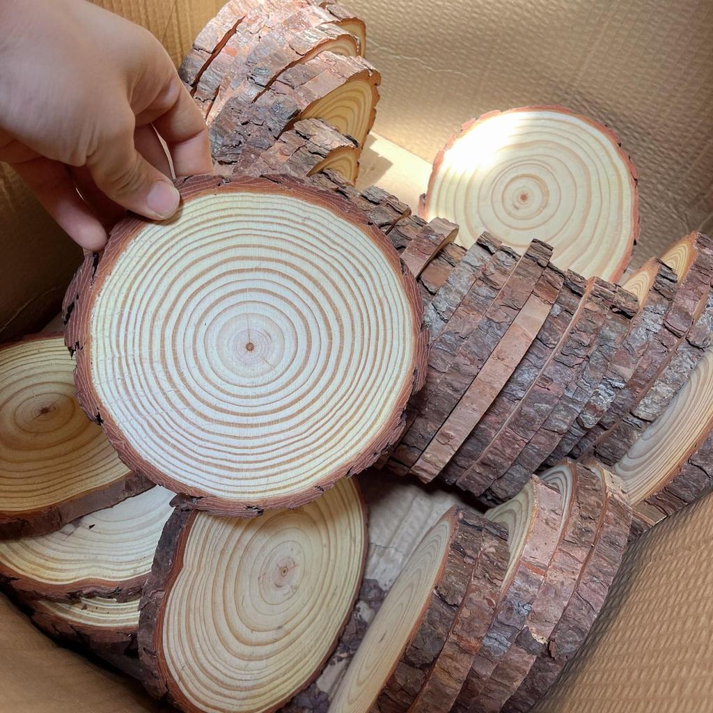 Деревянные срезы для поделок и декора детского сада, расписанные вручную – Маленькие кусочки натурального дерева с годичными кольцами