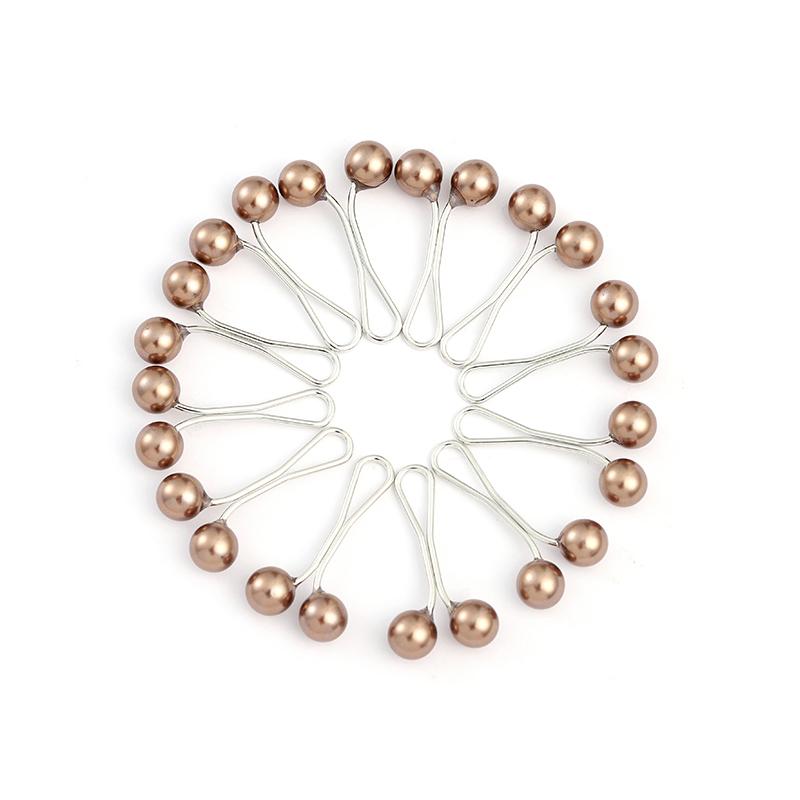 12pcs/lot Anti Slip Brooch Headscarf Shawl Scarf Lady Muslim Fixed Pins Scarf Hijab Clips Pearl Stylish Brooch for Women