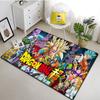 Novel Soft Living Room Square Japanese Cartoon Son-Goku Carpet Game Bathroom Kitchen Doormat Multi-function Anti-skid Carpet.