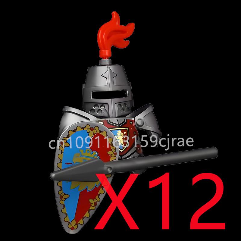 Совместимые MOC Средневековые Строительные Блоки Персонажи Солдаты Рыцари Драконов Черный Лев Орел Игрушка Подарок Кирпичики Фермер Солдат X048