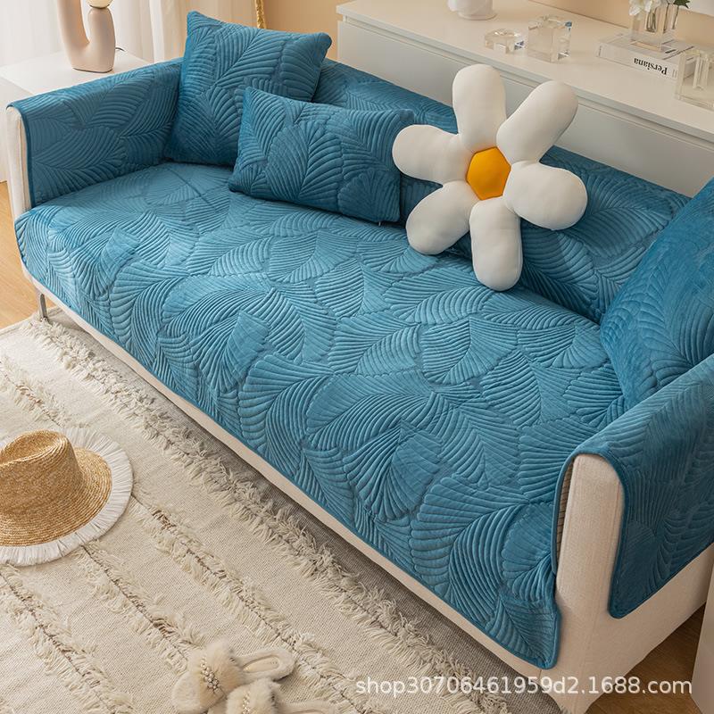 Nordic Simple Pure Cotton Sofa Cushion, Universal Cushion For All Seasons, Non-Slip, High-End Sofa Cover, Towel Cover Cloth, Seat Cushion For Winter