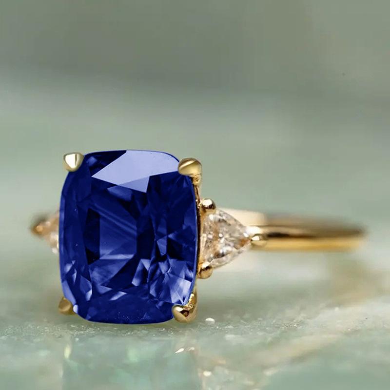 Fashion European and American Exaggerated Personality Retro Ring Princess Engagement Ring Woman