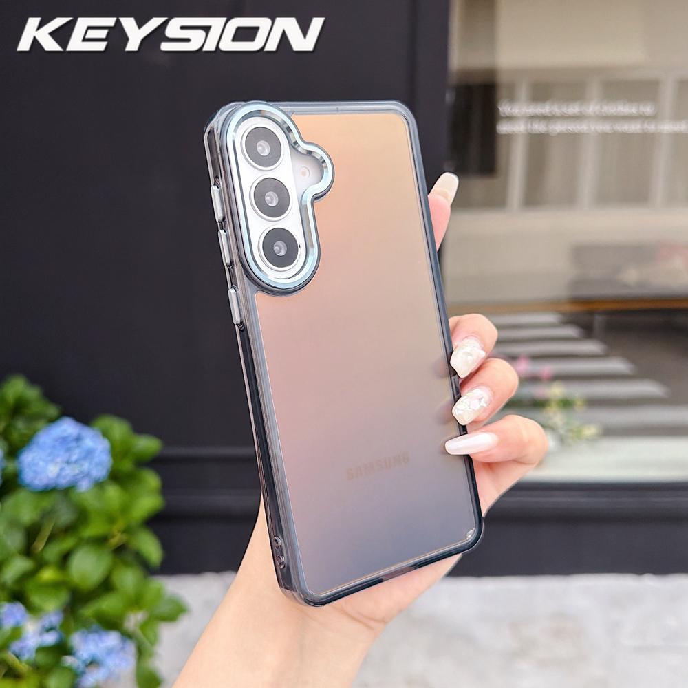 KEYSION Лазерный градиентный цветной чехол для телефона Samsung Galaxy S24 S25 S26 Ultra 5G S26+ S25 FE TPU+PC Ударопрочная задняя крышка