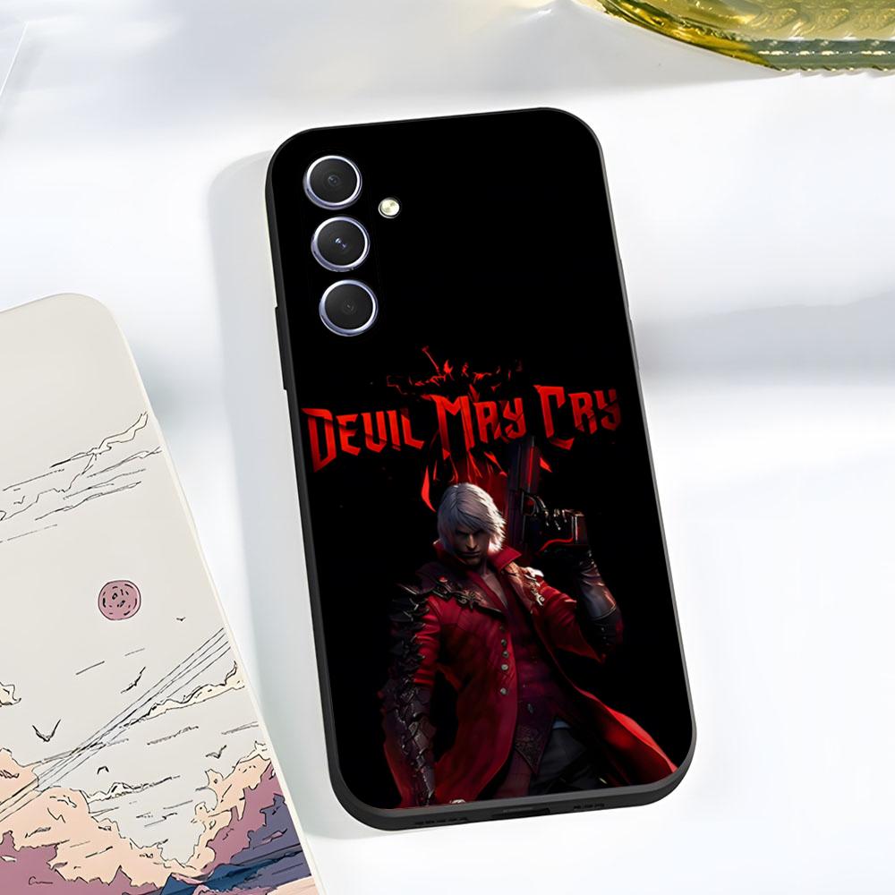 Чехол для телефона D-Devil M-May Cry для Samsung A56 A36 A26 A16 A15 A25 A35 A55 A14 A34 A24 A54 Черный Мягкий