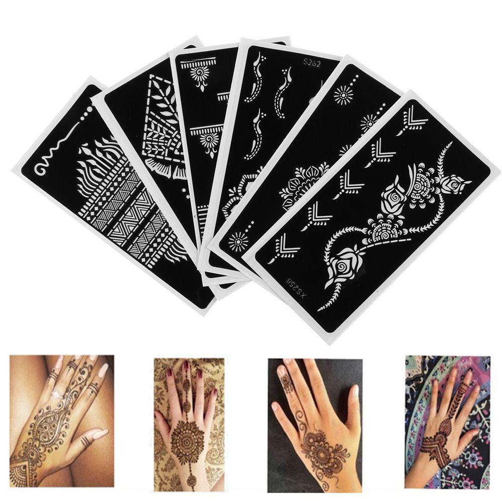 Mehndi Indian Style Beauty Henna Template Sticker Temporary Hand Decal Tattoo Stencils DIY Body Art